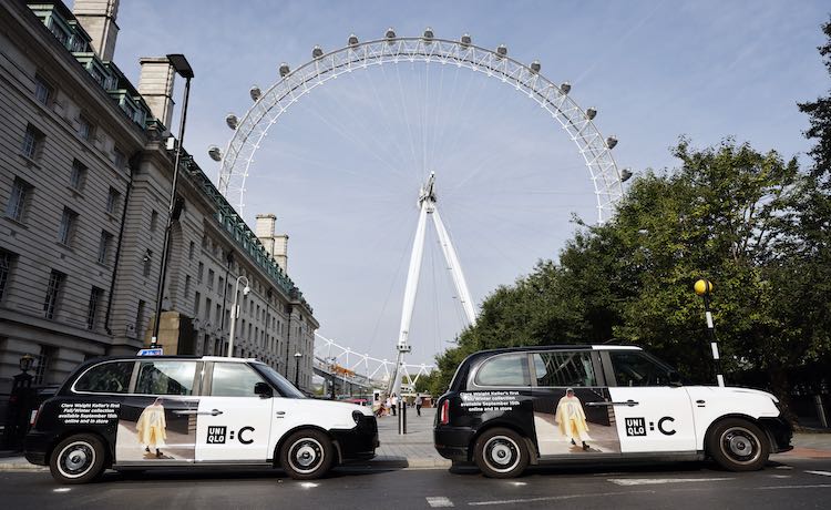 Uniqlo taxi campaign with Drovo in London