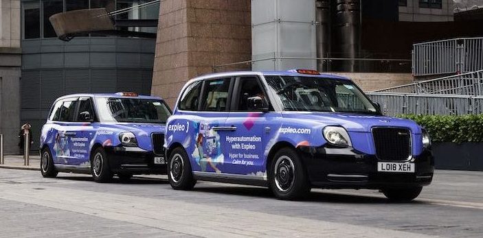 Drovo taxi wrap campaign.