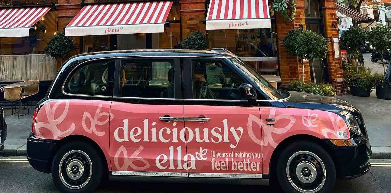Deliciously Ella Drovo taxi campaign